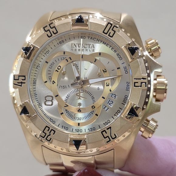 Invicta Reserve Excursion Chronograph Gold Men's Watch #6471 Luxury MSRP $1595
